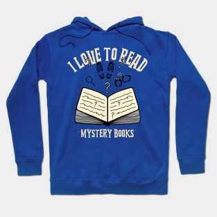 I Love To Read Mystery Books - Cute Book Art Hoodie